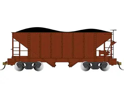 PAINTED UNLETTERED OXIDE RED (with black trucks)