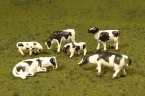 HO Cows/blk&wht/6pc