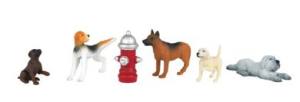 HO Dogs w/Fire Hydrant/6pc