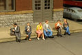 HO Seated Platform Passengers/6pc