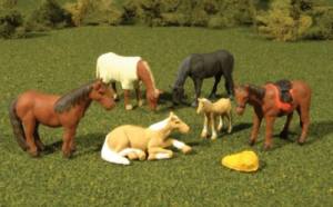 HO Horses/6pc
