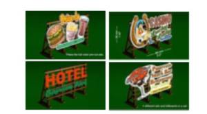 HO Lasercut Outdoor Billboard Kit/4pk