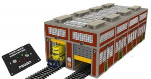 O 2-Stall Modern Engine House w/Motorized Doors