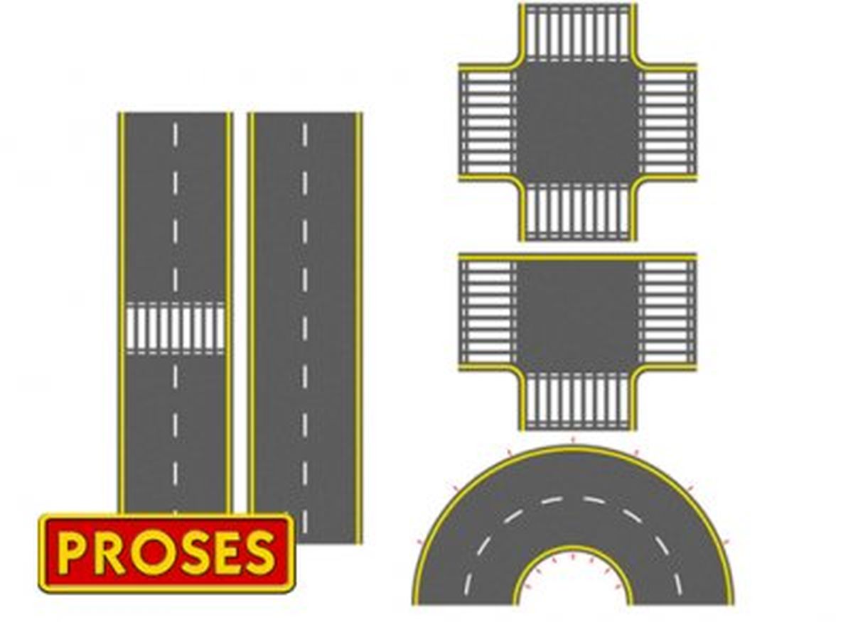 N UV Printed PVC Asphalt Road Set