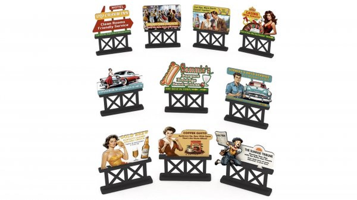 HO 50'S Billboards (10/PK)