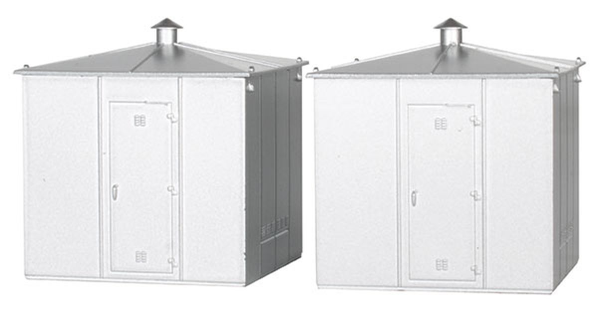 HO Trackside Metal Equipment Sheds/2pk