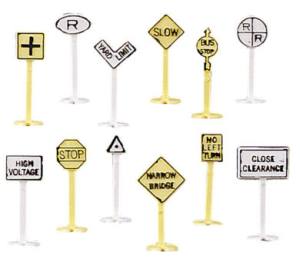 N RR & Street Signs/24pc