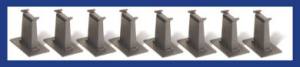 HO EZ Track Tall Pier Set/8pc