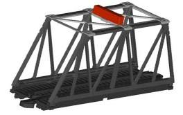 HO EZ Track Truss Bridge w/Blinking Light