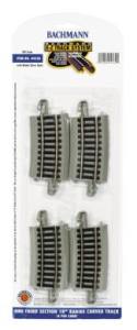 HO EZ Track NS 1/3-18''R/4cd