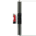 N E-Z Track NS 5 STRAIGHT TERMINAL RERAILER w/WIRE (1/card)