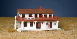 HO Plasticville Saloon & Barber Shop