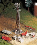 O Plasticville Windmill w/Farm Machinery