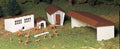 O Plasticville Farm Out-Buildings/3pc