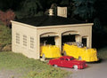 O Plasticville Fire Station w/Trucks