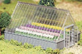 O Plasticville Greenhouse w/Flowers