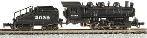 N 0-6-0 Steam Loco w/Tender SF #2039