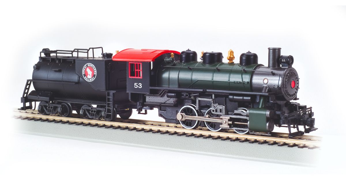 HO 0-6-0 Steam Loco w/Slope Tender GN #53 w/Smoke