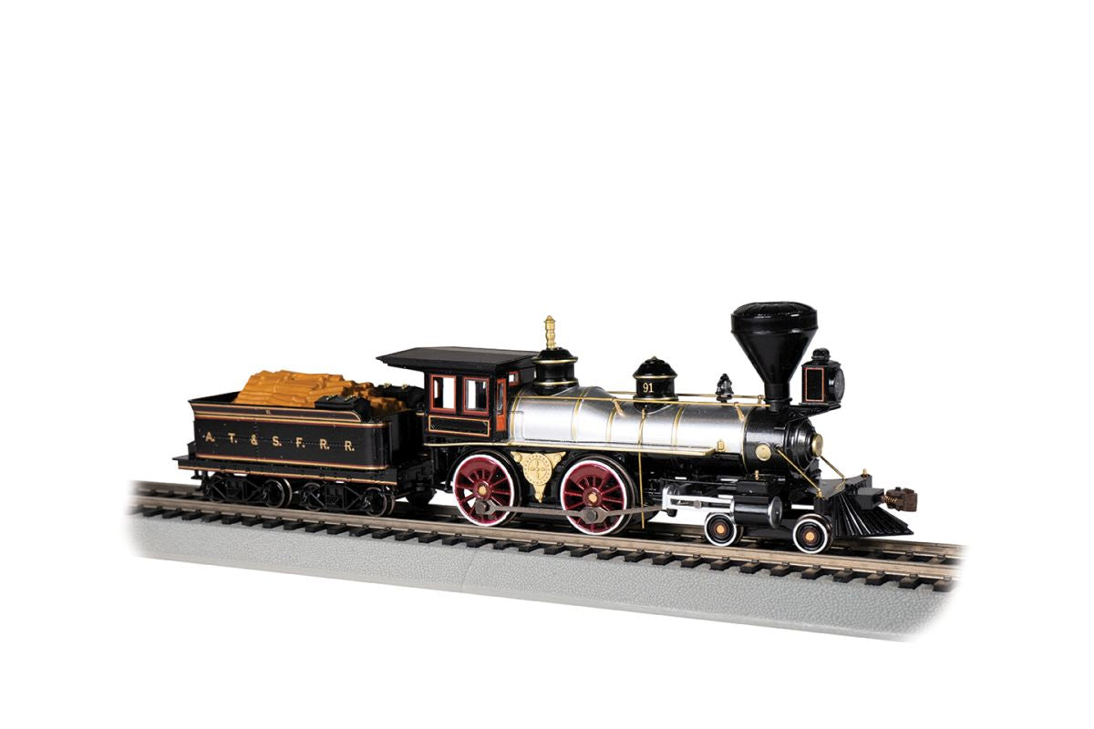 HO 4-4-0 American Steam Loco SF w/Wood Load/DCC Ready
