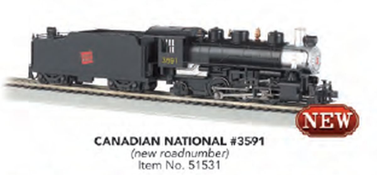 HO 2-6-2 Prairie Steam Loco CN #3591