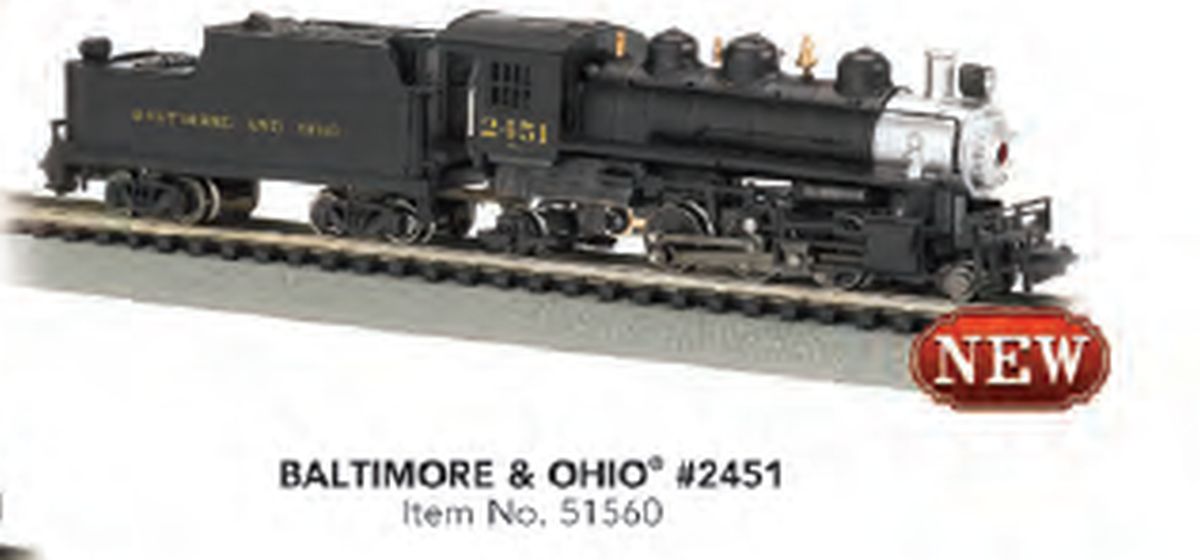 N 2-6-2 Prairie Steam Loco B&O #2451