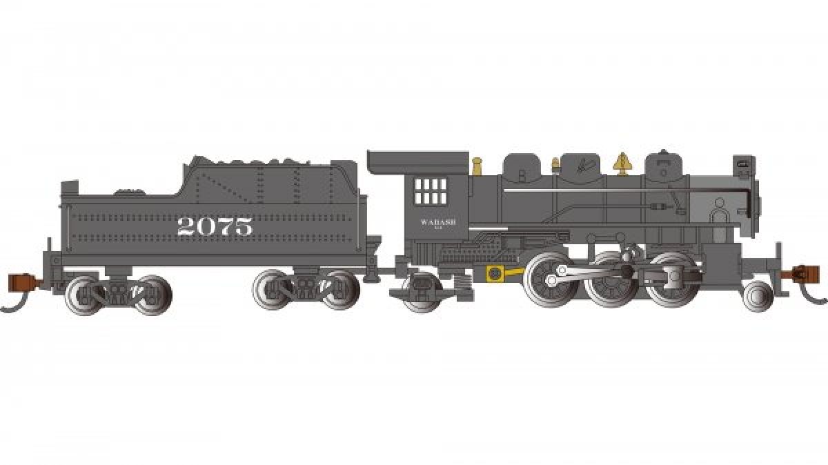 N Prairie 2-6-2 Steam WABASH #2075