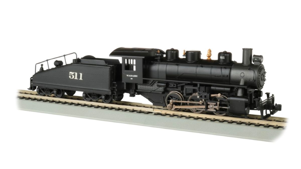 HO 0-6-0 Steam Loco w/Slope Tender Wabash #511 w/DCC Smoke