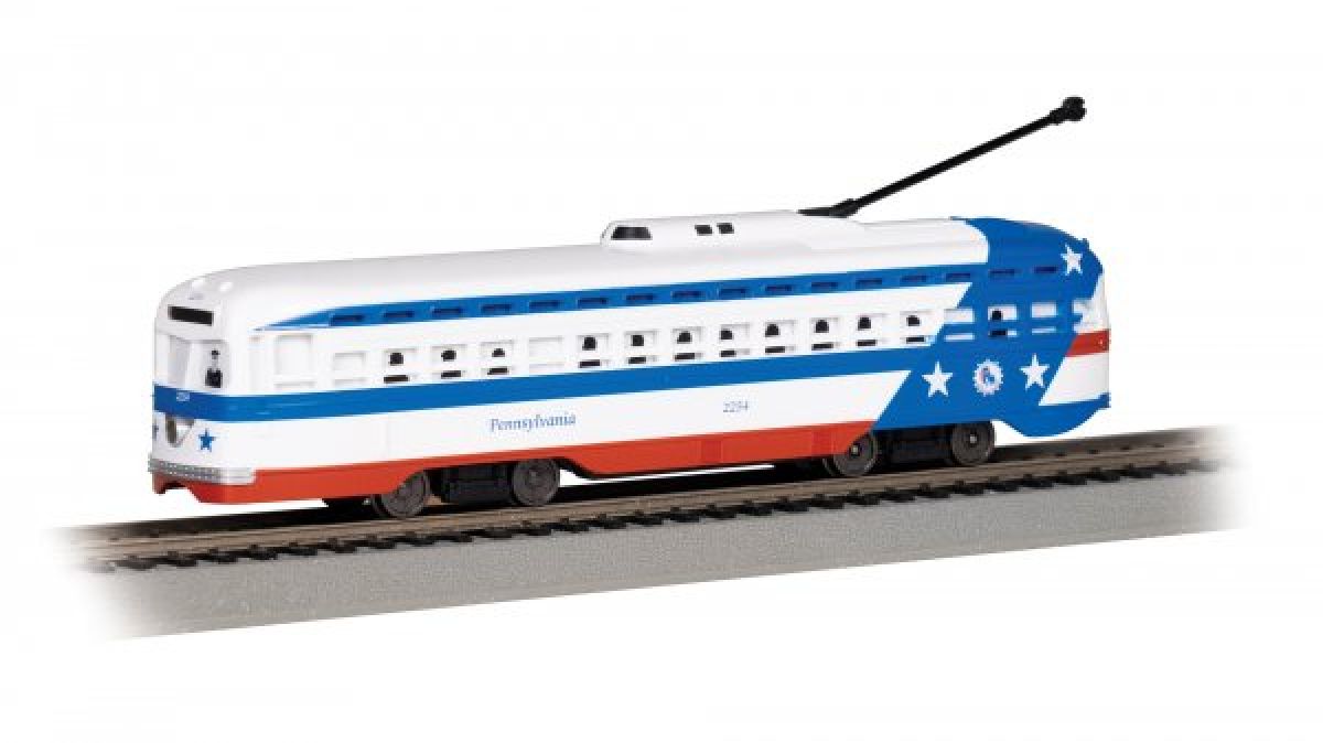 HO PCC Streetcar SEPTA #2254 - Bicenntennial