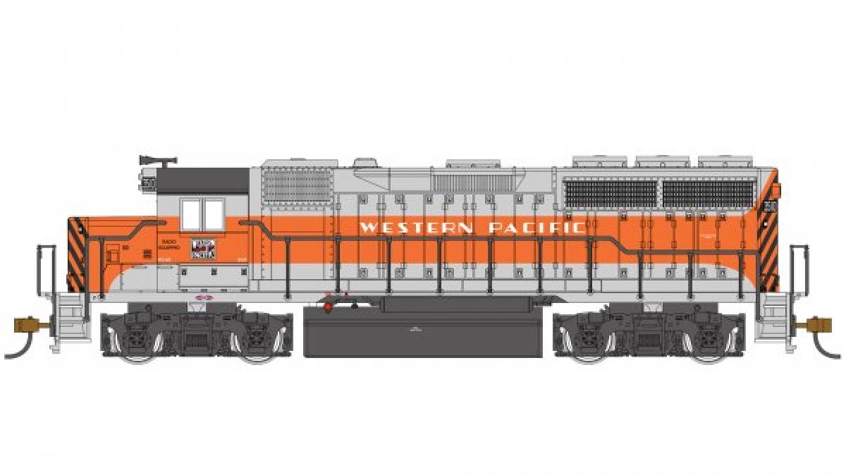 HO EMD GP40 WP #3510 SILVER & ORANGE DCC