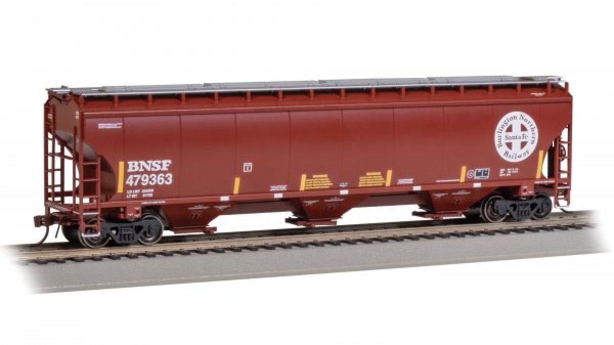 HO Trinity 3-Bay Cvd.Hopper BNSF #479363 (Circle Cross)