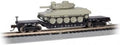 N 52' Dep.Center Flatcar (blk) w/Sheridan Tank