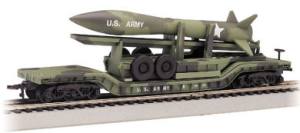 N 52' Dep.Ctr.Flatcar w/Missile/olive drab