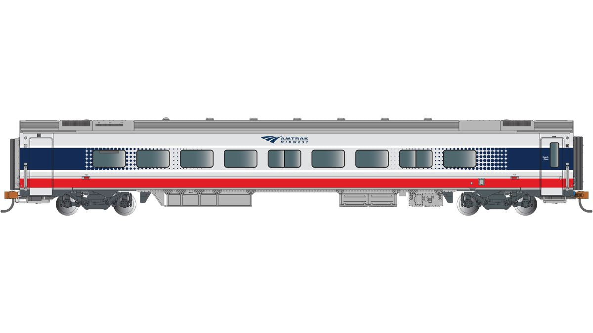 HO Venture Car Amtrak Midwest Coach #4125 (Married Pair Car