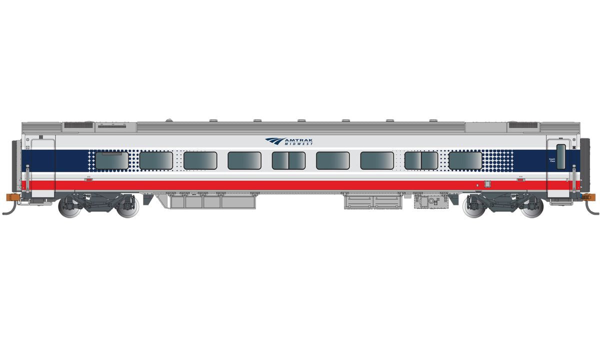 HO Venture Car Amtrak Midwest Coach #4130 (Married Pair Car