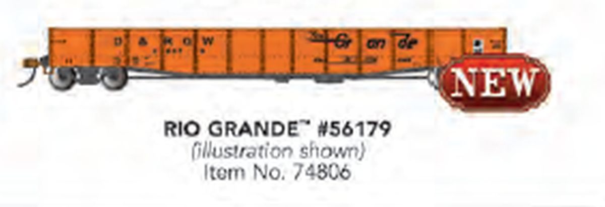HO 50'6'' Drop-End Gondola D&RGW #56179