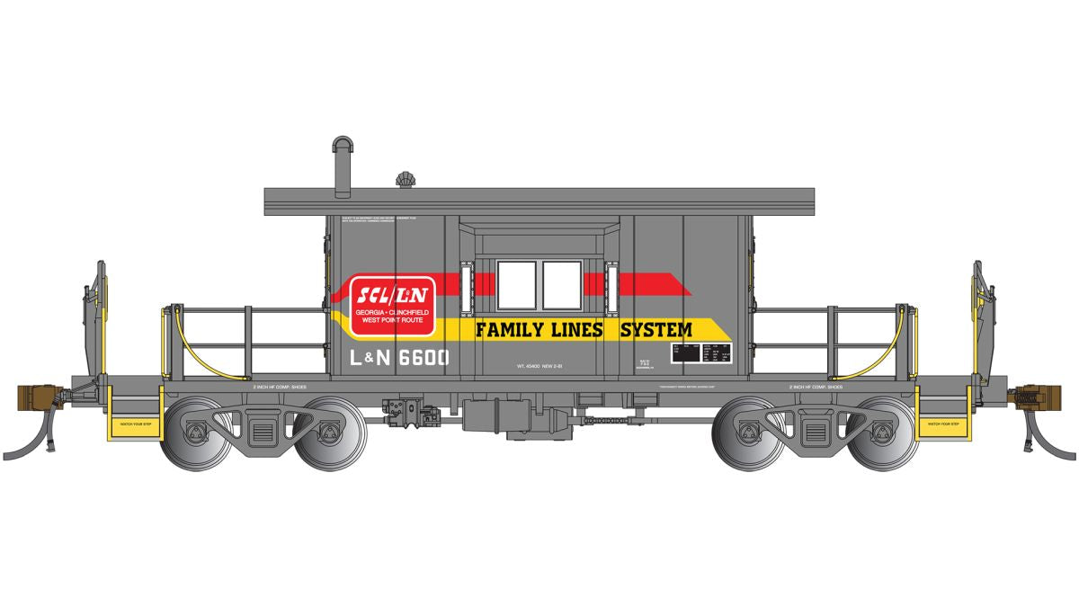 HO Bay Window Tranfer Caboose L&N #6600 (Family Lines System