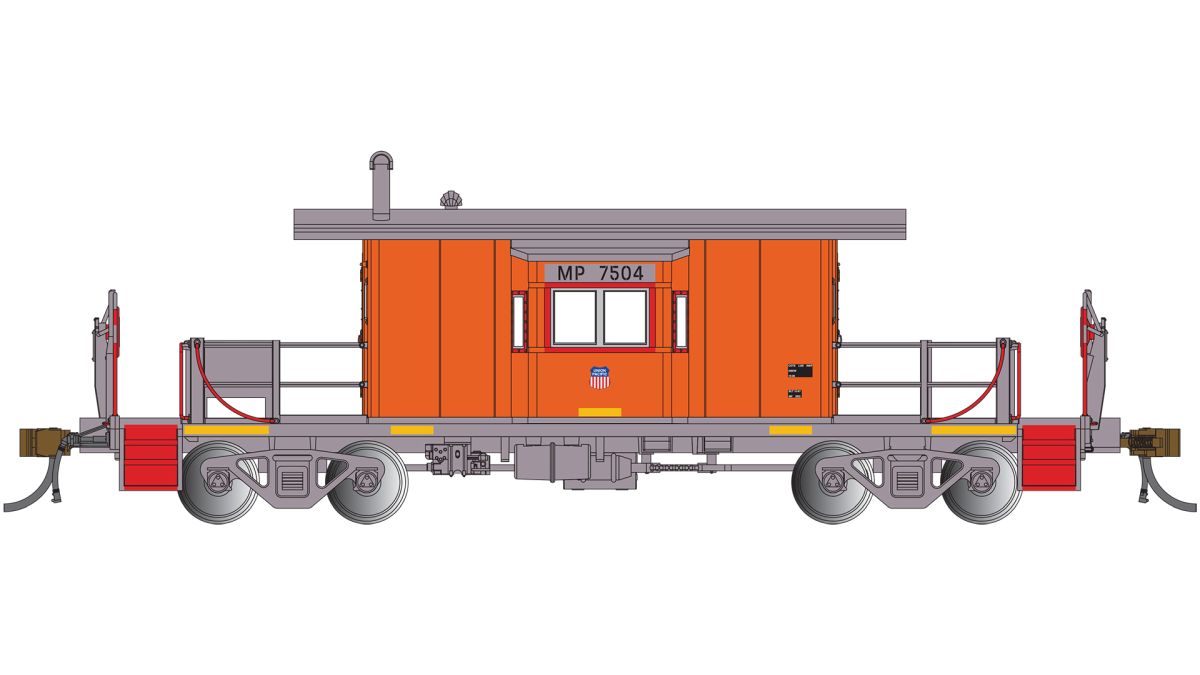HO Bay Window Tranfer Caboose UP Mp #7504 - Mow