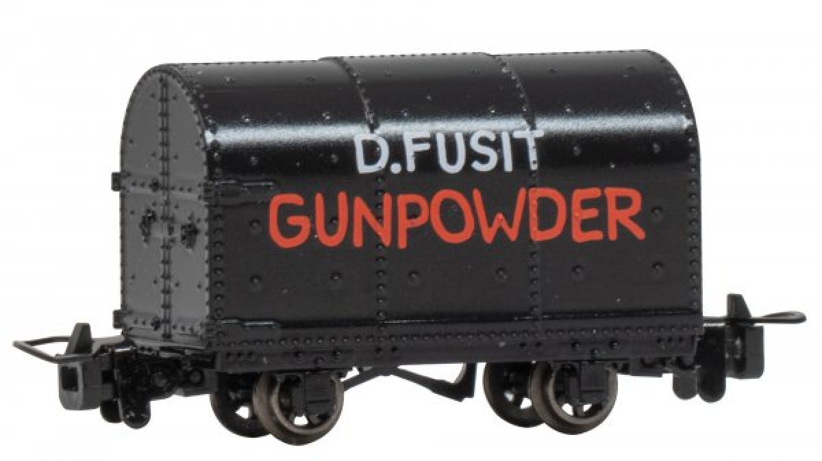 HO TTT Narrow Gauge Gunpowder Wagon D. Fuste (Runs on N Trac