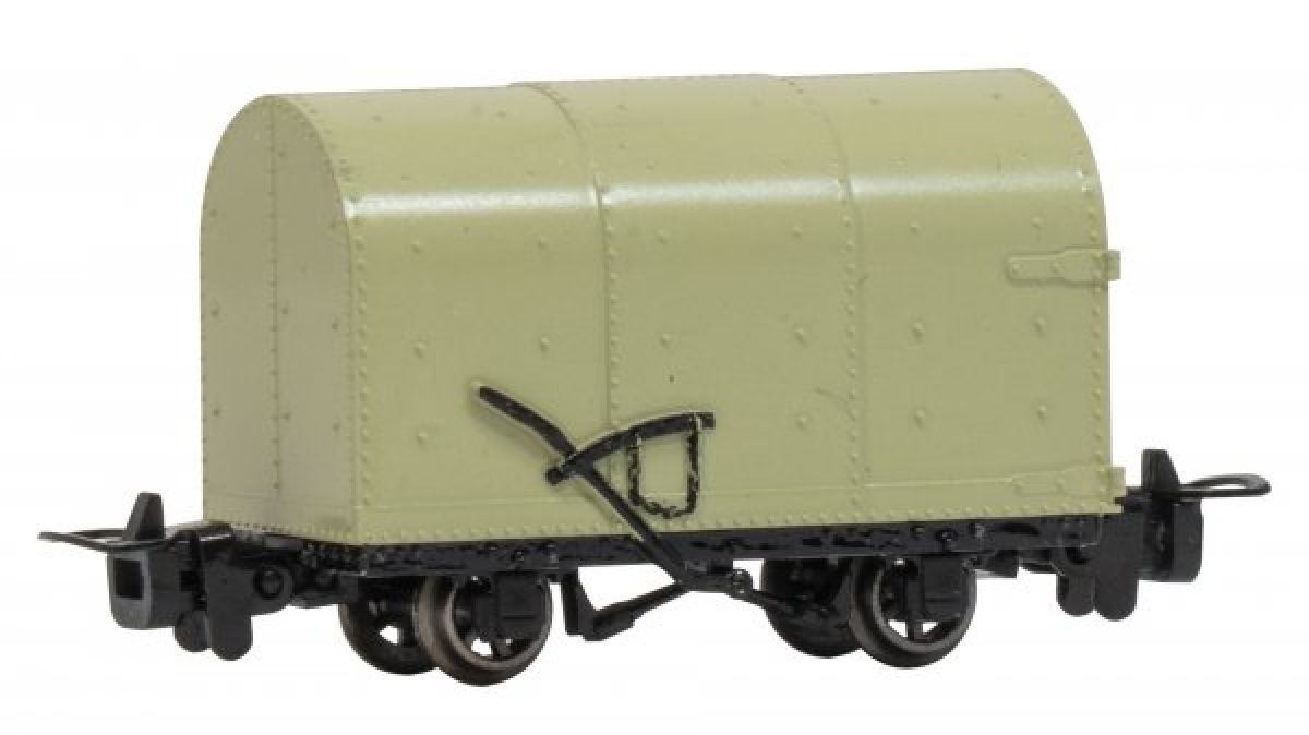 HO TTT Narrow Gauge Gunpowder Wagon Tan (Runs on N Track)