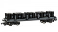 HO TTT Flat Wagon With Diesel Fuel Load