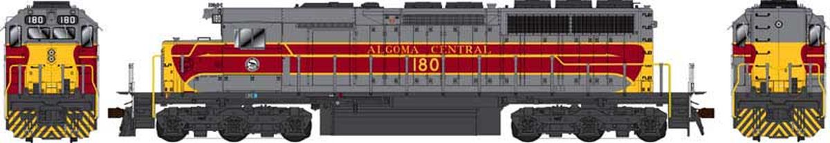 HO SD40 Algoma Central Maroon & Gray w/snow shields #182 w/S
