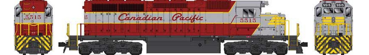 HO SD40 CP Grey/Maroon Round Sand Filler (no ditch) #5527