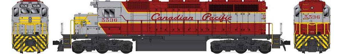 HO SD40 CP Grey/Maroon Square Sand Filler (no ditch) #5545 w