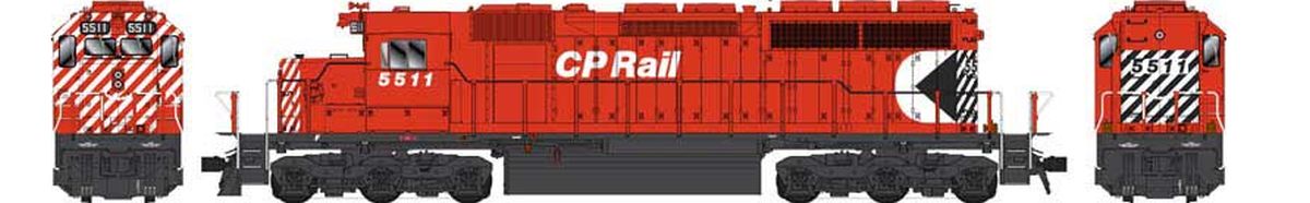 HO SD40 CP Rail 5 Face Stripes Small Multi Mark (Experimenta