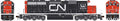 HO SD40 CN Black/Red Noodle Scheme W/Dynamic brakes Ditch Li