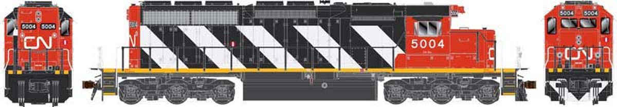 HO SD40 CN Sargent Stripe Sch.W/Dynamic Brakes Snow Shields