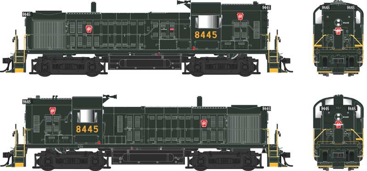 HO RS-3 Hammerhead Diesel PRR #8445 decal version no trainph