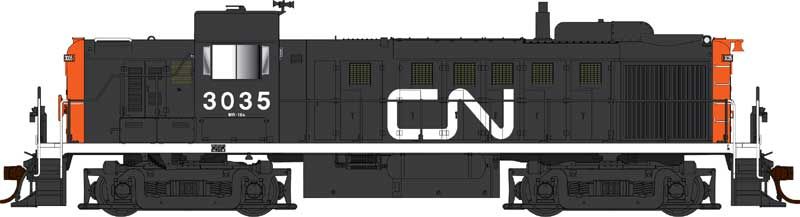 HO RS-3 Diesel w/Sound CN Black Road #3035