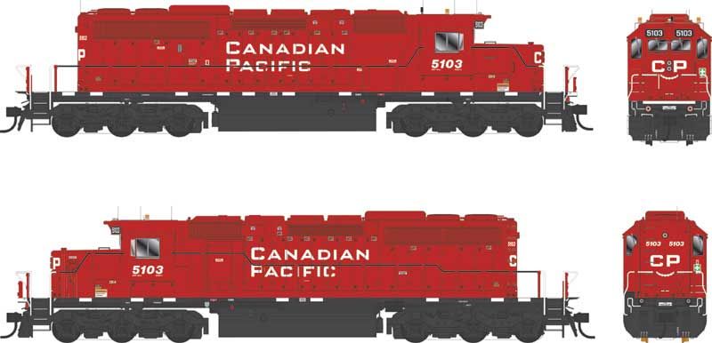 HO SD40-3 Diesel w/Sound CP #5103 (Two Operating Beacons on