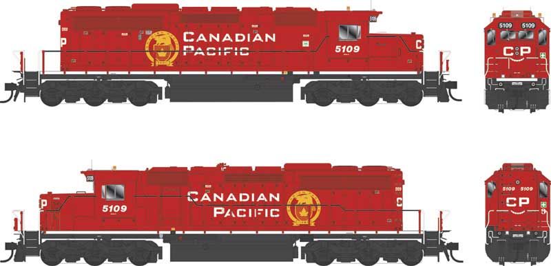 HO SD40-3 Diesel CP #5109 (Two Operating Beacons on the Roof